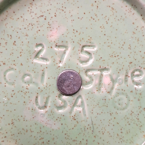 Mid Century Modern California Pottery tidbit / sandwich tray - Picture 6 of 7